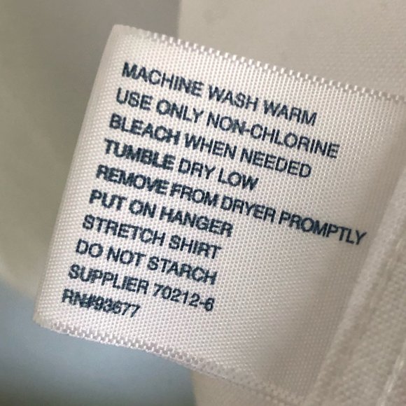 STAFFORD - shirt tailored long-sleeve oxford - Men’s Sz 16 1/2   34-35  - White - Picture 7 of 7